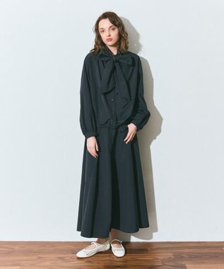 GRACE CONTINENTAL ボウタイシャツブルゾン ブラック