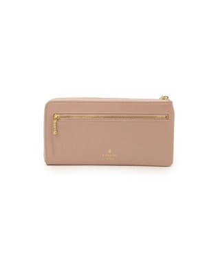 LANVIN en Bleu ペアル 薄マチLファスナー長財布 ピンク