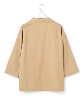 23区 【洗える】コンパクトコットンツイル スキッパー シャツ ベージュ系