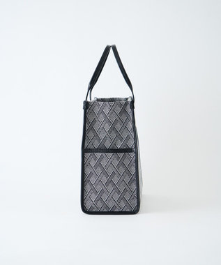 MIYABIYA LAQUOH クロス柄ジャガードトートバッグ S ブラック