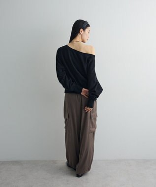 Green Parks オフショルスウェット Black
