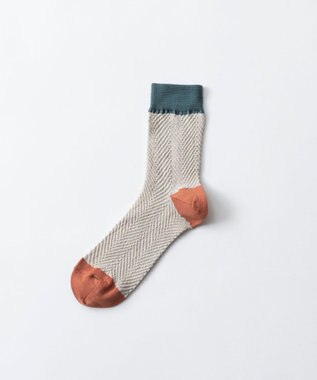 TRICOTE HERRINGBONE BUMPY SOCKS／ヘリンボーンパンビーソックス 82BEIGE