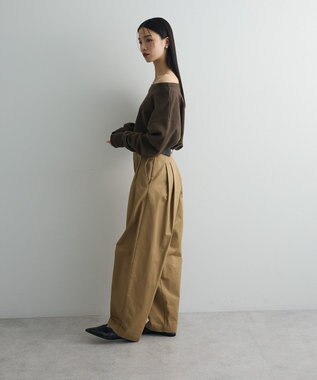 Green Parks オフショルスウェット Brown