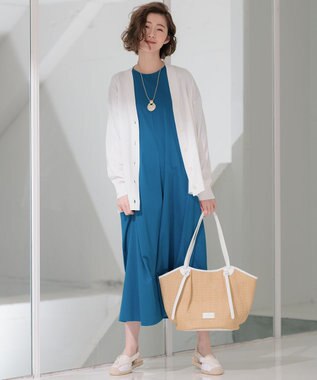 23区 【CLASSY.6月号掲載】雑材ミドル トートバッグ ホワイトミックス