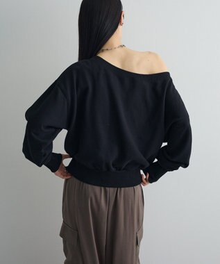 Green Parks オフショルスウェット Black