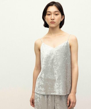 NAVE 【ReNAVE】クラッシュベロア キャミソール ライトグレー系