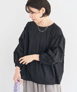 Green Parks イージーケア袖タックブラウス