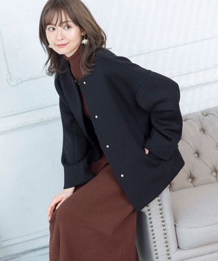 Tiaclasse 【洗える】大人上品なニットカーデ＋ワンピースセット ブラウン