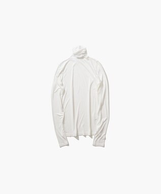 ATON MODAL SILK JERSEY | タートルネックプルオーバー WHITE
