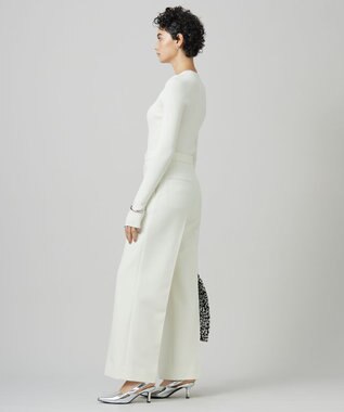 ICB L 【CLASSY.1月号掲載・洗える】ハイゲージリブベーシック プルオーバーニット オフホワイト系