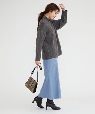 Feroux 【洗える・古畑星夏さん着用】ハイネックニット プルオーバー グレー系