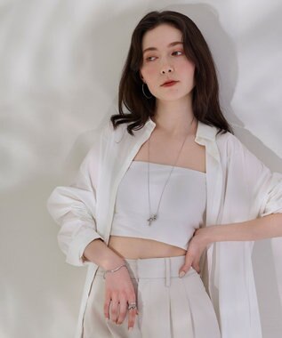 Phoebe 【金属アレルギー対応】マルチwayムービングバブルネックレス/ラリエット　シルバー シルバー