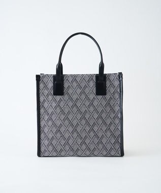 MIYABIYA LAQUOH クロス柄ジャガードトートバッグ S ブラック