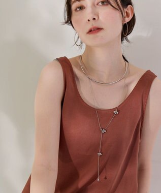 Phoebe 【金属アレルギー対応】マルチwayムービングバブルネックレス/ラリエット　シルバー シルバー