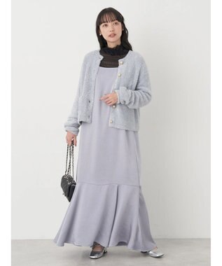 earth music&ecology サテンキャミワンピース Gray