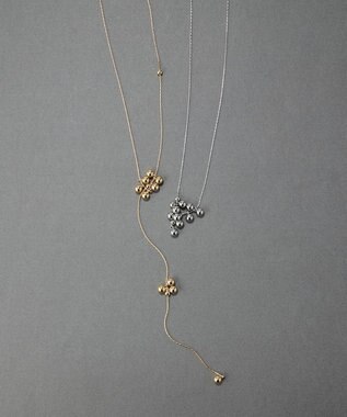 Phoebe 【金属アレルギー対応】マルチwayムービングバブルネックレス/ラリエット　シルバー シルバー