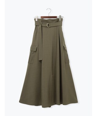 Te chichi カーゴフレアスカート カーキ