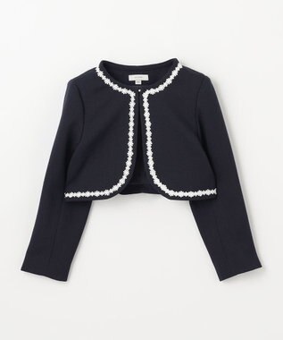 ANY KIDS 【2点セット】ジャケット＋裾刺繍ワンピース グレー