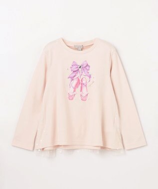 ANY KIDS トゥシューズバックシャン長袖Tシャツ エクリュ