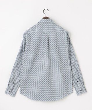 JOSEPH ABBOUD 【キングサイズ・柔らか】ファインパターンプリント シャツ サックスブルー系5