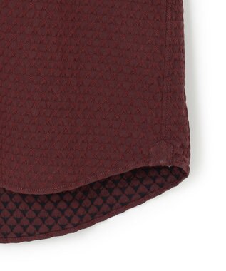 JOSEPH HOMME トライジャガードストレッチ　ウィングカラーシャツ ワイン系