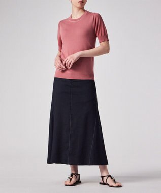 Paul Smith レーヨンリネン マーメイド スカート ネイビー