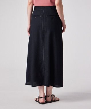 Paul Smith レーヨンリネン マーメイド スカート ネイビー