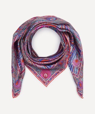 LIBERTY. ヘラ シルクスカーフ 70 パープル