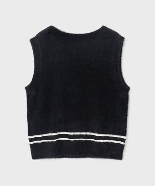 GRACE CONTINENTAL シャギーバイカラーニットノースリーブ ブラック