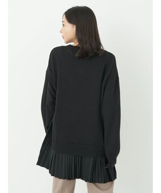 earth music&ecology バックヘムプリーツチュニック Black