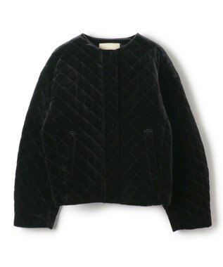 uncrave ベロア キルティング ブルゾン（uncrave WHITE） ブラック