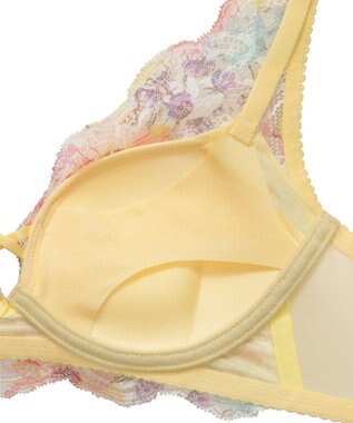 WACOAL 【重力に負けないバストケアBra】 ノンワイヤー バストを重力から守る まる胸キープ ラクなつけごこち サイドのラインすっきり ブラジャー レディース BRA184 /ワコール イエロー