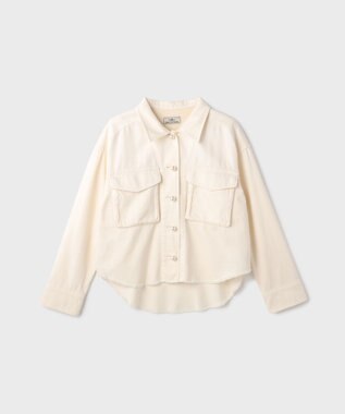 GRACE CONTINENTAL パール釦ピグメントシャツ キナリ