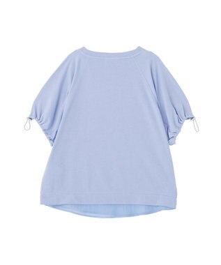 Green Parks 袖ドロストシアー裏毛ドッキングプルオーバー Blue