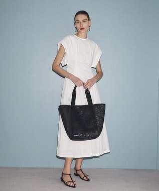 TOPKAPI 【TREASURE TOPKAPI】スパンコール ハンドル メッシュ トート バッグ ブラック