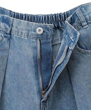 Green Parks ・ＥＬＥＮＣＡＲＥ　ＤＵＥ　デニムタックワイドパンツ Indigo