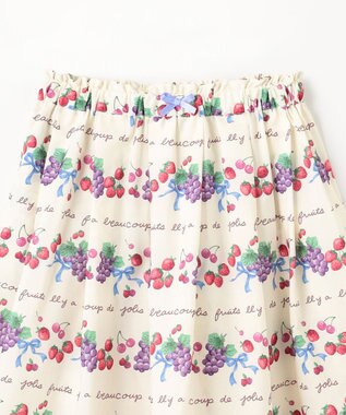 ANY KIDS 総柄フルーツ スカート エクリュ