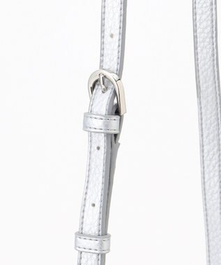 23区 シュリンクフェイクレザーミニショルダー シルバー系