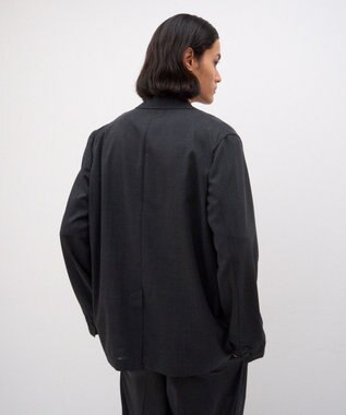 ATON TWIST WOOL GAUZE | テーラードジャケット - UNISEX CHARCOAL GRAY