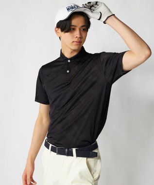 FILA GOLF／marie claire 【FILA GOLF】メッシュ加工ビックロゴ半袖ポロシャツ