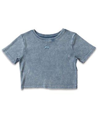 WEGO ヴィンテージウォッシュリブT ブルー