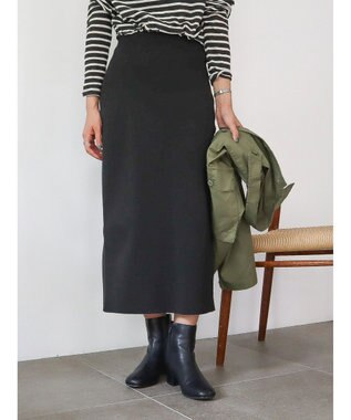 AMERICAN HOLIC エコカルット総針タイトスカート Black