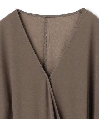 BEIGE， 【L-size】CINDY / カシュクールワンピース Mocha×Ecru