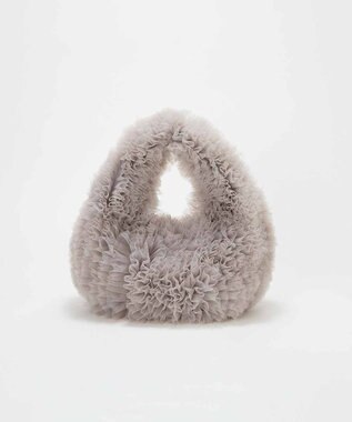 TOPKAPI 【TREASURE TOPKAPI】ランダム フリル チュール バッグ グレー