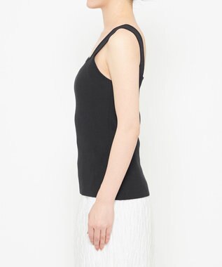 uncrave リネンニット スクエアタンクトップ ブラック