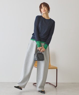 AMERICAN HOLIC 配色シアーレイヤードプルオーバー Green