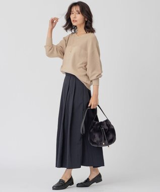 23区 【CLASSY.1月号掲載】フェイクファー ショルダーバッグ グレー系