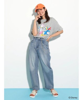 Green Parks ドナルドダック９０ｔｈ／アクセ風プリントＴＥＥII Gray Mixture