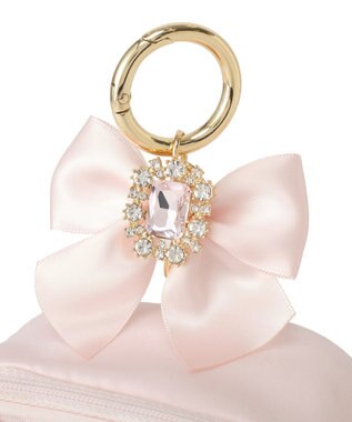 Maison de FLEUR ビジューリボンクリアポーチS Pink