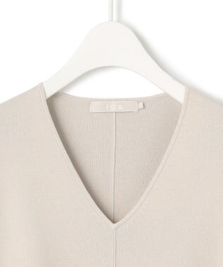 ICB 【洗える】 クロスコンビ Vネックプルオーバー トープ系